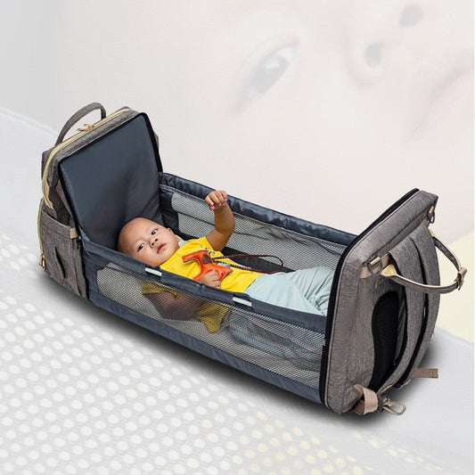 USB Charging Version Mommy Bed Backpack Folding Large Capacity Multi - function - Krosscanada