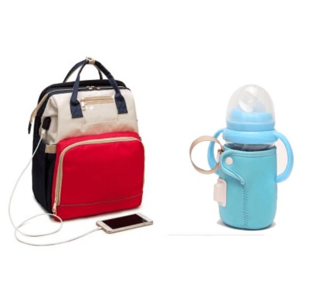 USB Charging Version Mommy Bed Backpack Folding Large Capacity Multi - function - Krosscanada