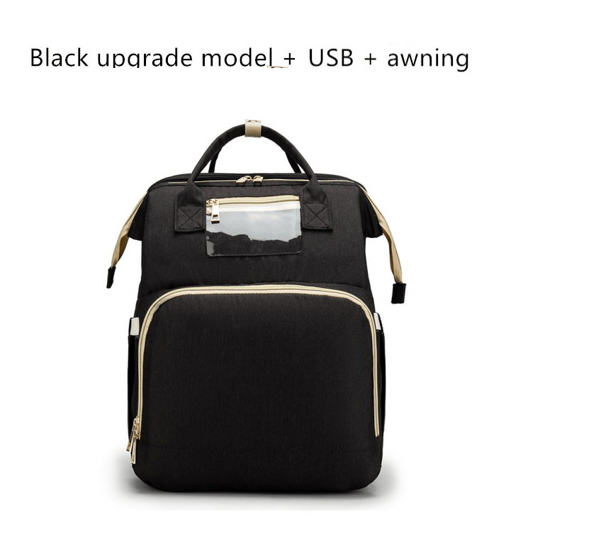 USB Charging Version Mommy Bed Backpack Folding Large Capacity Multi - function - Krosscanada