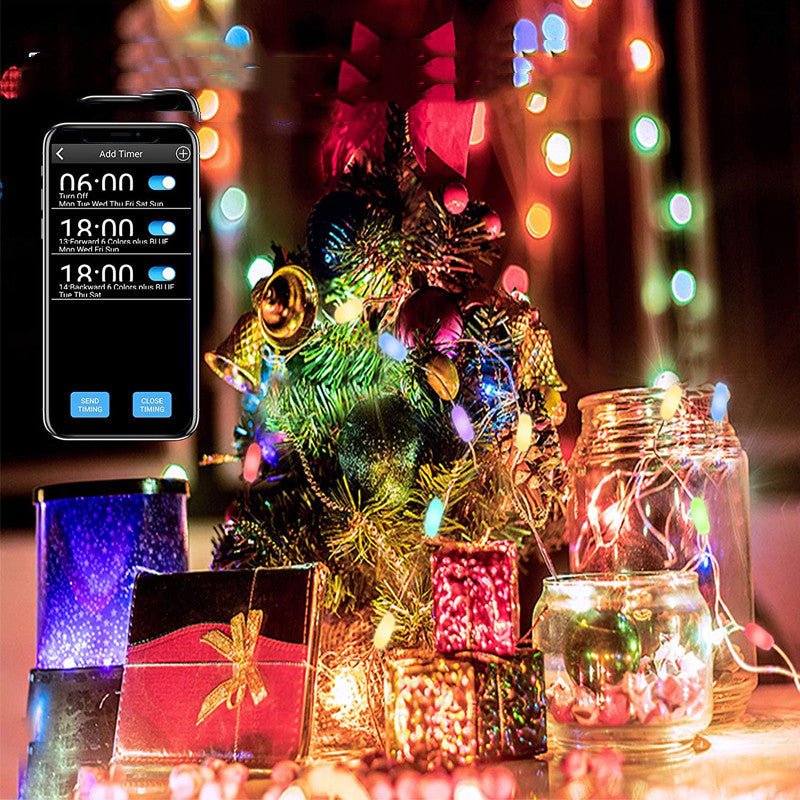 USB Smart Bluetooth Led Copper Wire String Light App Control Christmas Tree Decor New Year Fairy Light Garland Christmas Decoration - Krosscanada