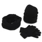 Variegated Knitted Woolen Thick Scarf Hat Gloves - Krosscanada