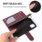 Wallet Case Compatible with iPhone 12/12 Pro (6.1 inch), Premium PU Leather Zipper Flip Folio Wallet with Wrist Strap Magnetic Closure Built - in Kickstand Protective Case - Black - Krosscanada