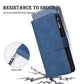 Wallet Case Compatible with iPhone 12/12 Pro (6.1 inch), Premium PU Leather Zipper Flip Folio Wallet with Wrist Strap Magnetic Closure Built - in Kickstand Protective Case - Black - Krosscanada