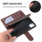 Wallet Case Compatible with iPhone 12/12 Pro (6.1 inch), Premium PU Leather Zipper Flip Folio Wallet with Wrist Strap Magnetic Closure Built - in Kickstand Protective Case - Black - Krosscanada