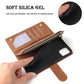 Wallet Case Compatible with iPhone 12/12 Pro (6.1 inch), Premium PU Leather Zipper Flip Folio Wallet with Wrist Strap Magnetic Closure Built - in Kickstand Protective Case - Black - Krosscanada