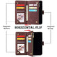 Wallet Case Compatible with iPhone 12/12 Pro (6.1 inch), Premium PU Leather Zipper Flip Folio Wallet with Wrist Strap Magnetic Closure Built - in Kickstand Protective Case - Black - Krosscanada