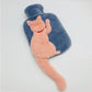 Water - filled PVC Imitation Rabbit Plush Cute Cat Hot Water Bottle - Krosscanada