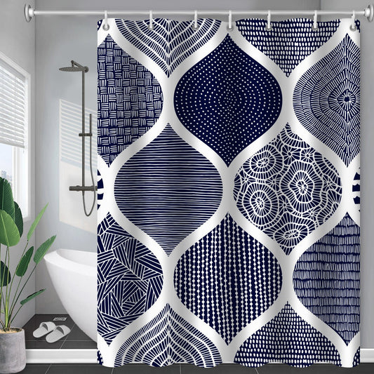 Waterproof Shower Curtain Cross - border Amazon Polyester Toilet Shower Curtain - Krosscanada