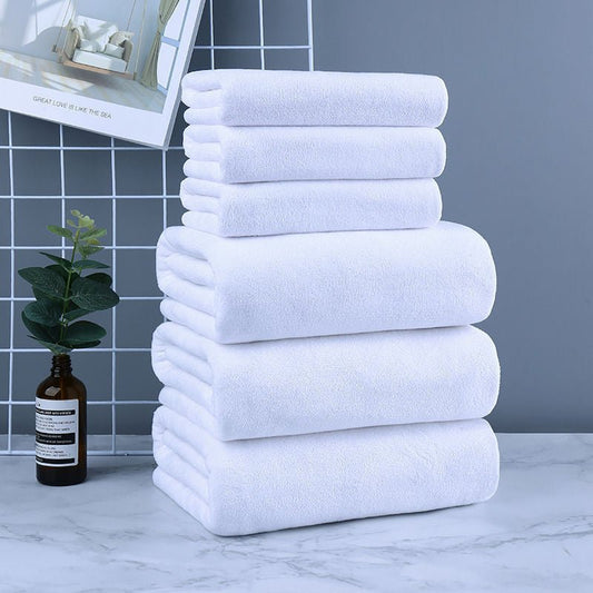 White Large Bath Towel Hotel Thickened Breast Wrap - Krosscanada