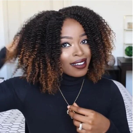 Wig short curly hair explosion head small curly wig wig - Krosscanada