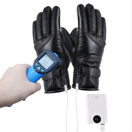 Winter Electric Heated Gloves Windproof Cycling Warm Heating Touch Screen Skiing Gloves - Krosscanada