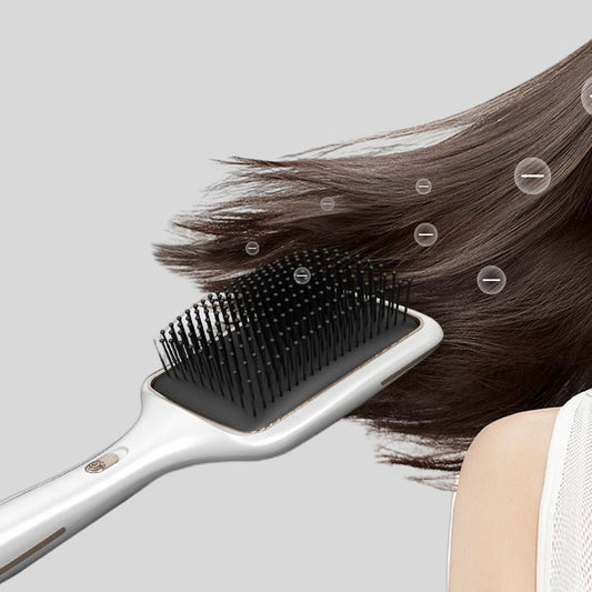 Wireless Charging Straight Hair Comb Negative Ion Blowing Vibration Beauty Supplies - Krosscanada