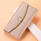 Women's Wallet Leather Tri - Fold Wallet Long Wallet Large Capacity Clutch - Krosscanada