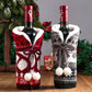 Wool Ball Knitted Red Wine Set For Christmas - Krosscanada